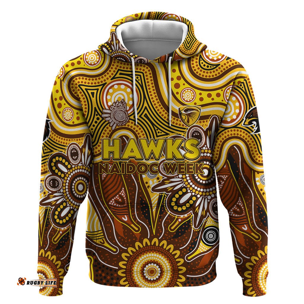 personalised hawks naidoc week 2024 hoodie aussie aboriginal art