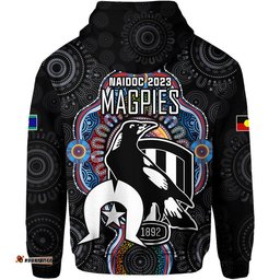 magpies football naidoc week zip up and pullover hoodie for our elders indigenous