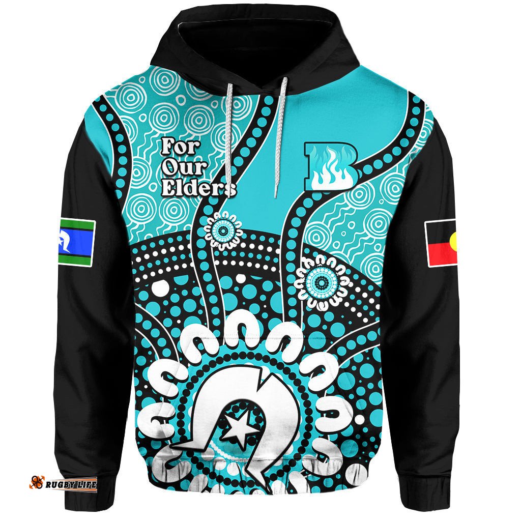 custom text and number brisbane heat naidoc hoodie indigenous for our elders