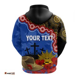 eagles football anzac hoodie aboriginal mix slouch hat