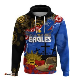 eagles football anzac hoodie aboriginal mix slouch hat