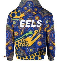 parramatta eels hoodie indigenous vibes blue