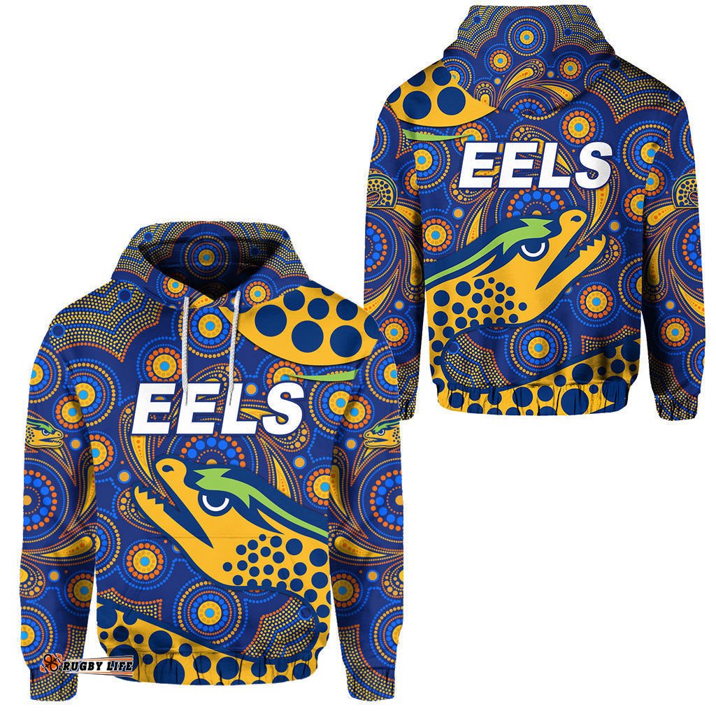 parramatta eels hoodie indigenous vibes blue