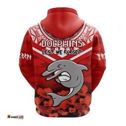dolphins rugby anzac hoodie dots poppy mix camouflage lest we forget