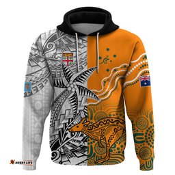 fiji australia rugby hoodie world cup polynesia tapa mixed indigenous aboriginal