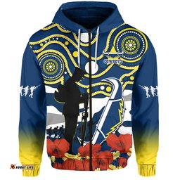 cowboys rugby anzac hoodie australian army aboriginal lest we forget