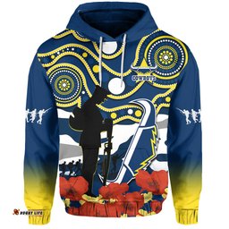 cowboys rugby anzac hoodie australian army aboriginal lest we forget