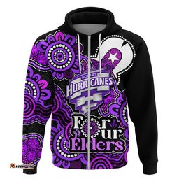 custom personalised hobart hurricanes cricket zip up and pullover hoodie naidoc torres strait for our elders