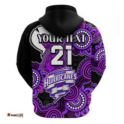 custom personalised hobart hurricanes cricket zip up and pullover hoodie naidoc torres strait for our elders