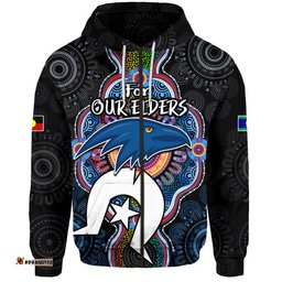 custom text and number crows football naidoc week zip up and pullover hoodie for our elders indigenous