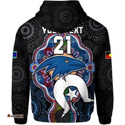 custom text and number crows football naidoc week zip up and pullover hoodie for our elders indigenous