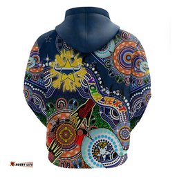 personalised cowboys naidoc week 2024 hoodie australia aboriginal dot painting