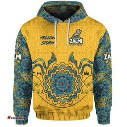 custom personalised peshawar zalmi hbl psl t20 cricket zip up and pullover hoodie original gold