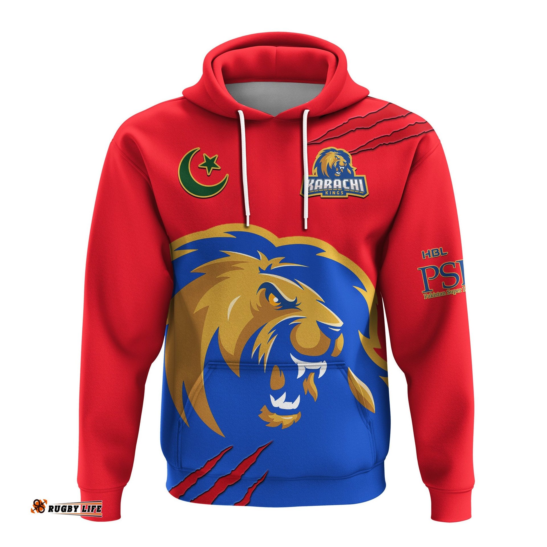 custom text and number karachi kings cricket hoodie hbl psl dynamic style