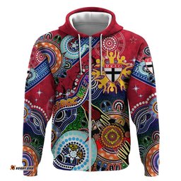 custom naidoc week 2024 st kilda saints hoodie australia aboriginal dot painting