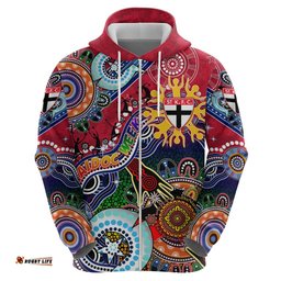 custom naidoc week 2024 st kilda saints hoodie australia aboriginal dot painting