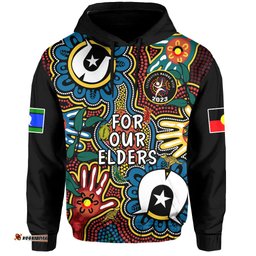 custom text and number australia naidoc week hoodie for our elders indigenous