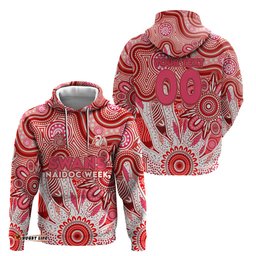 personalised swans naidoc week 2024 hoodie aussie aboriginal art