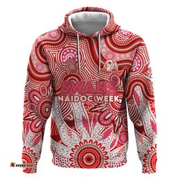 personalised swans naidoc week 2024 hoodie aussie aboriginal art