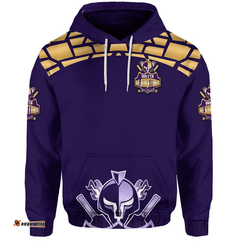 custom personalised quetta gladiators hbl psl t20 cricket zip up and pullover hoodie simplified vibes