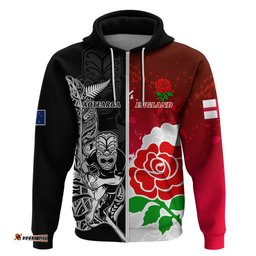 new zealand and england rugby hoodie world cup all black combine red roses