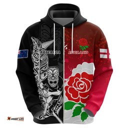 new zealand and england rugby hoodie world cup all black combine red roses