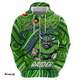 custom australia naidoc week 2024 hoodie canberra raiders mascot keep the fire burning