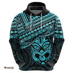 matariki new zealand hoodie maori new year tiki turquoise version