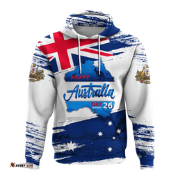 happy australia day january 26 pattern hoodie