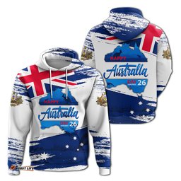 happy australia day january 26 pattern hoodie