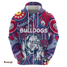 personalised naidoc week 2024 western bulldogs hoodie australian aboriginal hand painting