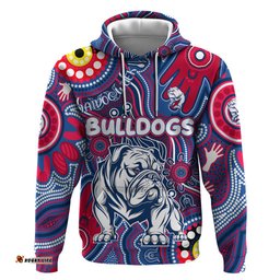 personalised naidoc week 2024 western bulldogs hoodie australian aboriginal hand painting