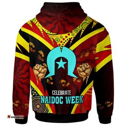 australia naidoc week hoodie custom naidoc week with torres strait island aboriginal inspired footprint "get up stand up show up" hoodie