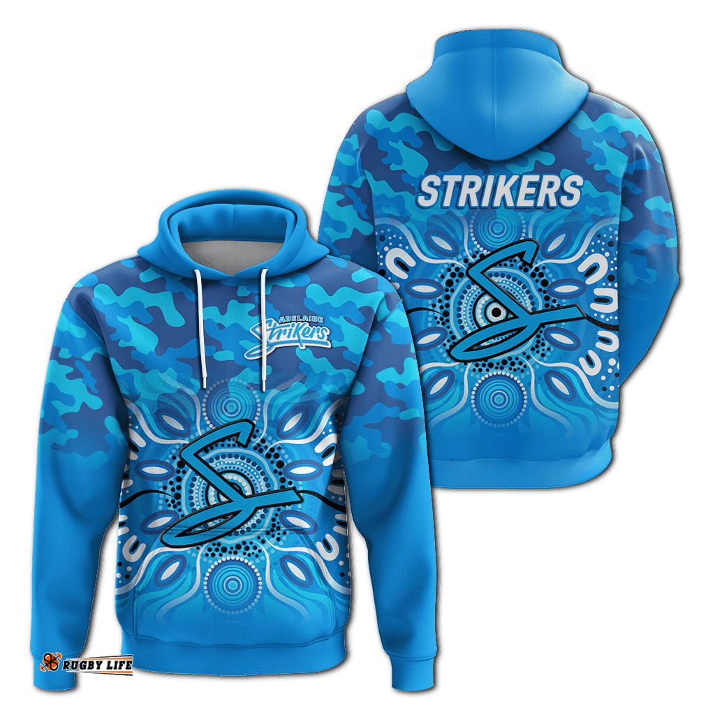 adelaide strikers cricket anzac day aboriginal hoodie