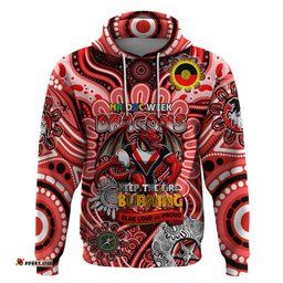 custom naidoc week 2024 dragons hoodie mascot rugby