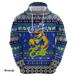 personalized eels rugby xmas hoodie australia nrl mascot