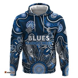 personalised blues naidoc week 2024 hoodie aussie aboriginal art