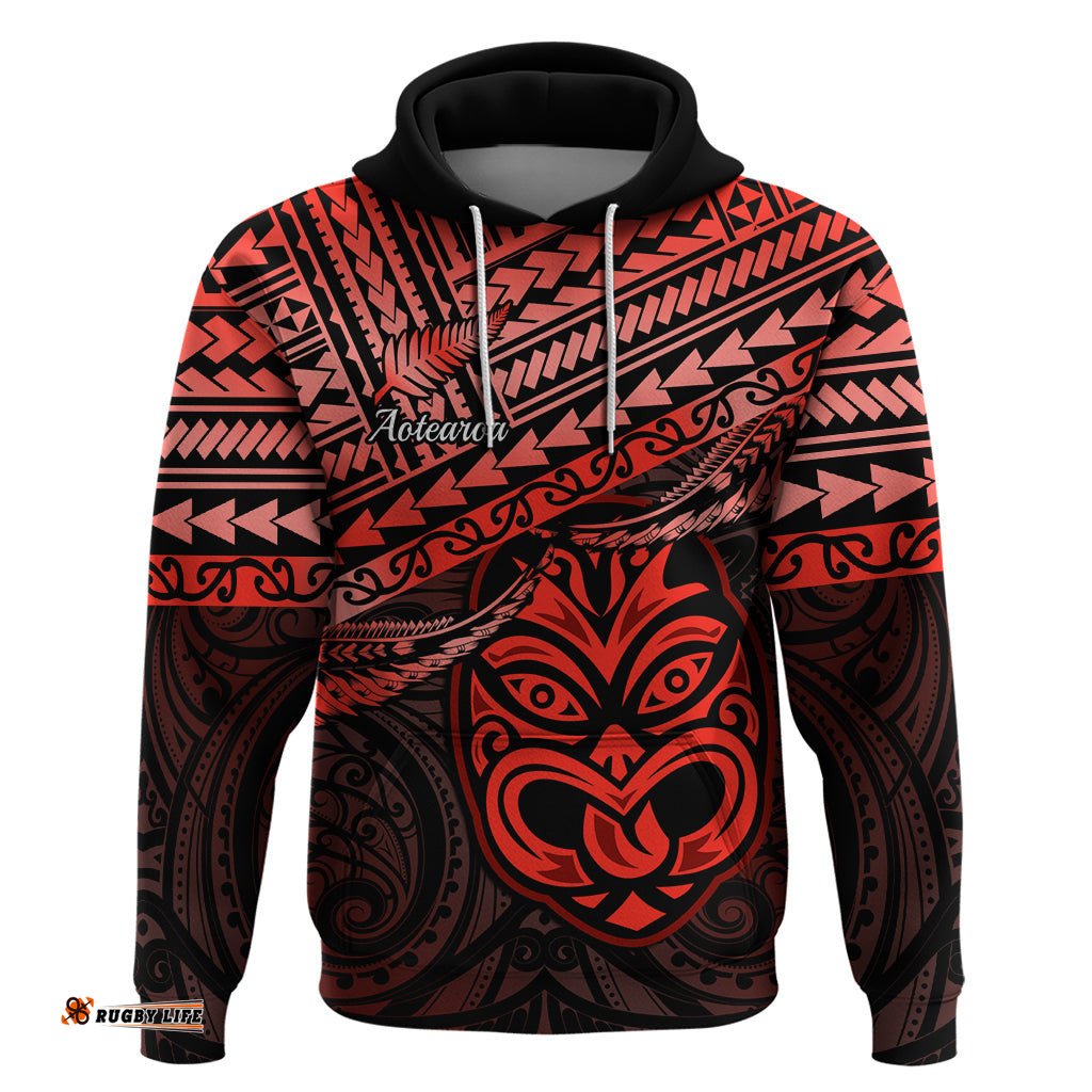 matariki new zealand hoodie maori new year tiki red version