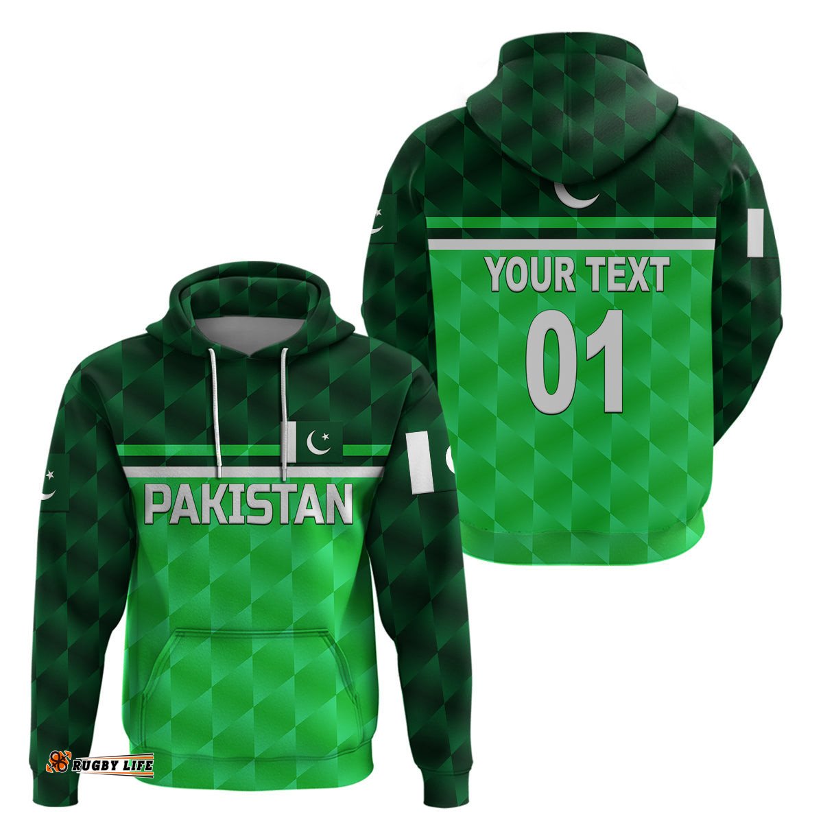 custom personalised pakistan cricket hoodie pak shaheens unique green