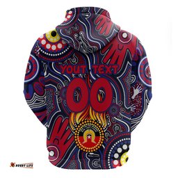 personalised naidoc week 2024 north melbourne kangaroos hoodie australian aboriginal hand painting
