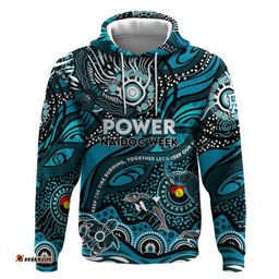 custom naidoc week 2024 power hoodie aboriginal animals keep the fire burning