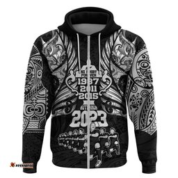 custom new zealand rugby hoodie black haka dance with nz champions history