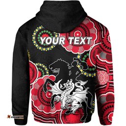 custom personalised dragons rugby aboriginal black