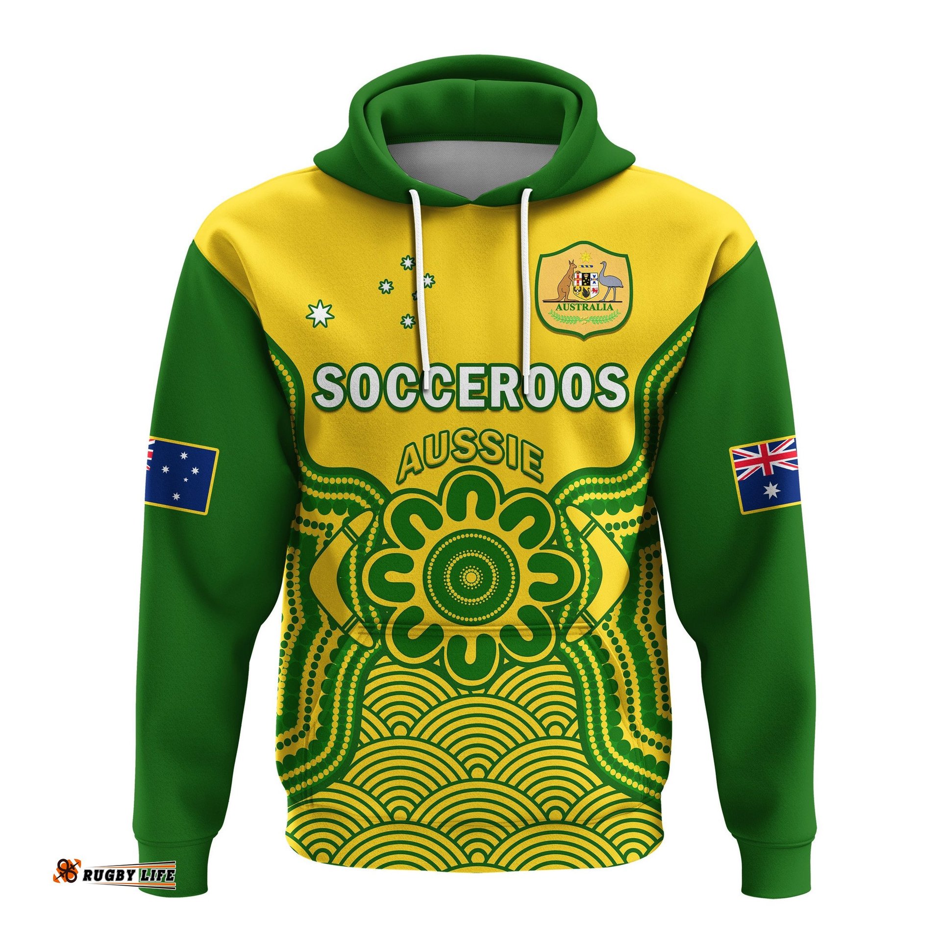 australia soccer hoodie socceroos aboriginal go champions world cup