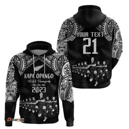custom nz rugby hoodie kapa opango maori haka with years of the all black champions
