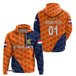 custom personalised netherlands cricket dutch lion hoodie pride version orange