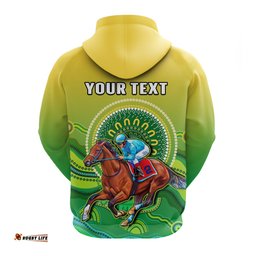 custom personalised australia devonport cup hoodie horse racing indigenous art