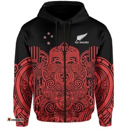 new zealand tiki rugby hoodie nz maori koru pattern ver03