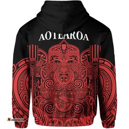 new zealand tiki rugby hoodie nz maori koru pattern ver03