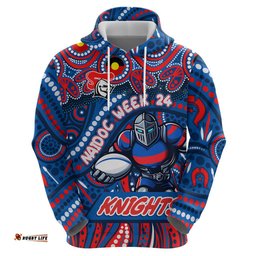 custom australia naidoc week 2024 hoodie newcastle knights mascot keep the fire burning